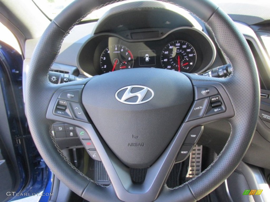 2016 Veloster Turbo - Pacific Blue / Black photo #28