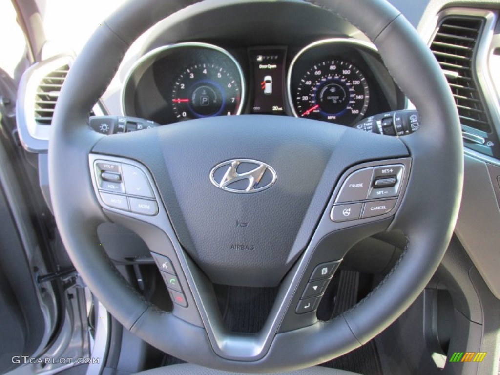 2016 Hyundai Santa Fe Limited Gray Steering Wheel Photo #108291177
