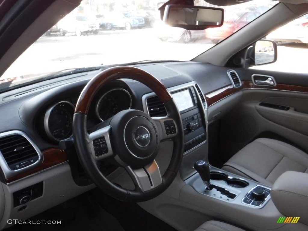 2011 Grand Cherokee Overland 4x4 - Inferno Red Crystal Pearl / Dark Frost Beige/Light Frost Beige photo #10
