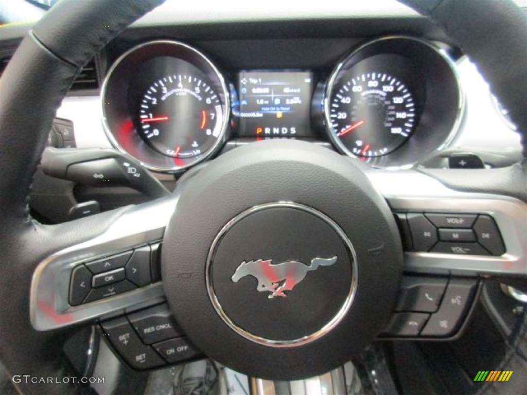 2016 Mustang GT Premium Coupe - Triple Yellow Tricoat / Ebony/Yellow Jacket Stitching photo #23