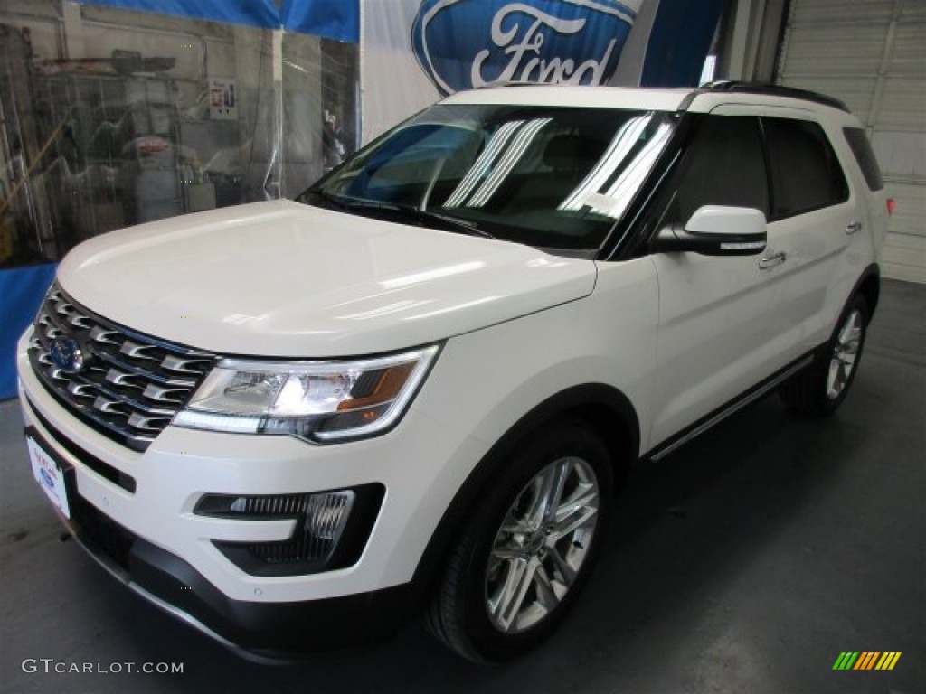 2016 Explorer Limited - White Platinum Metallic Tri-Coat / Medium Light Camel photo #3