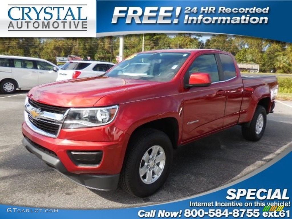 2015 Colorado Extended Cab - Red Hot / Jet Black/Dark Ash photo #1