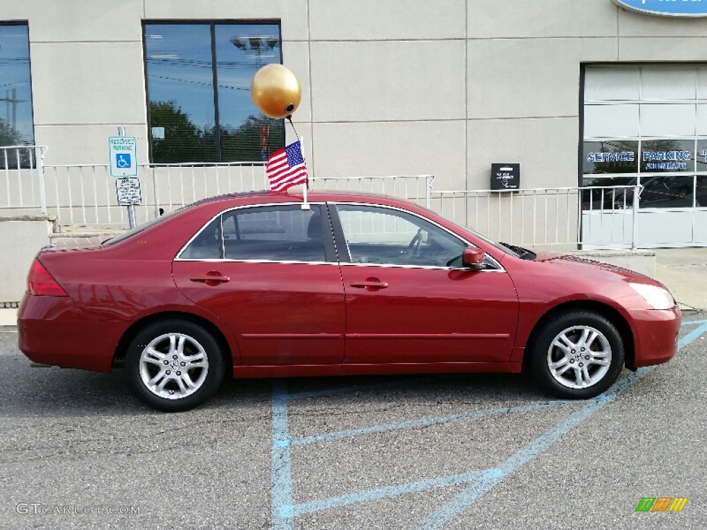 2007 Accord EX Sedan - Moroccan Red Pearl / Gray photo #2