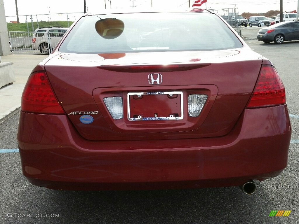 2007 Accord EX Sedan - Moroccan Red Pearl / Gray photo #4