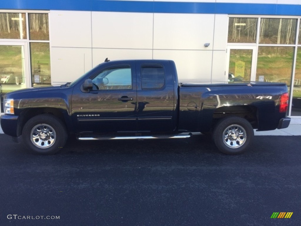 2011 Silverado 1500 LS Extended Cab 4x4 - Imperial Blue Metallic / Dark Titanium photo #2