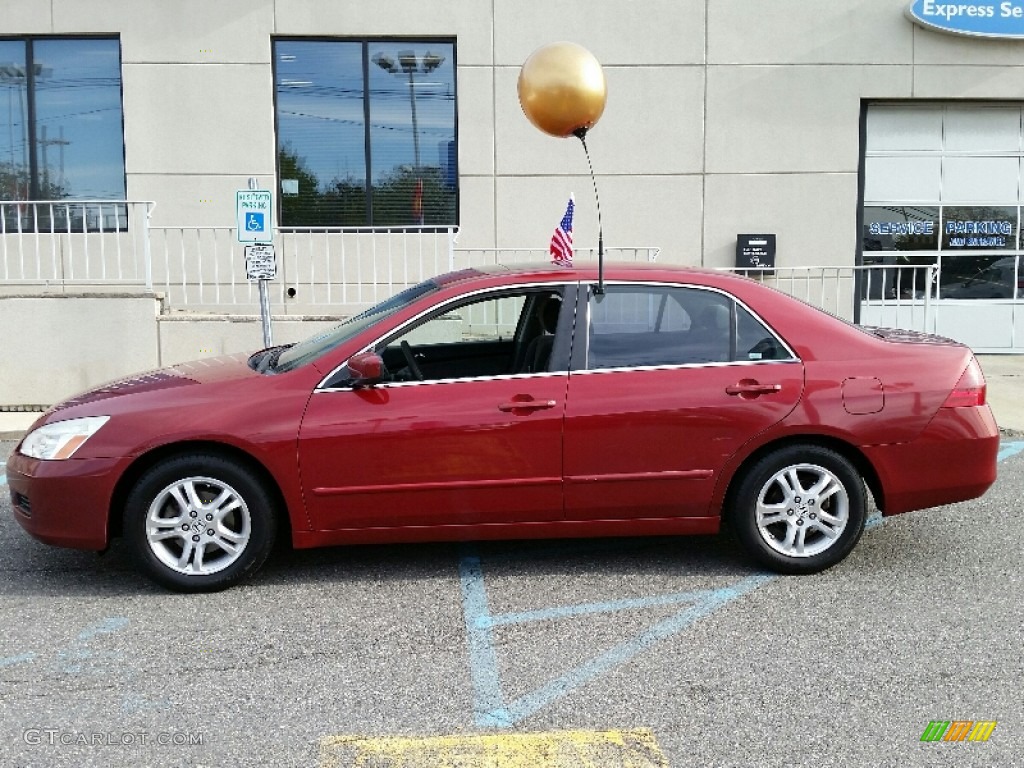 2007 Accord EX Sedan - Moroccan Red Pearl / Gray photo #14