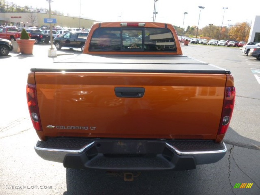 2007 Colorado LT Crew Cab 4x4 - Sunburst Orange Metallic / Very Dark Pewter photo #4