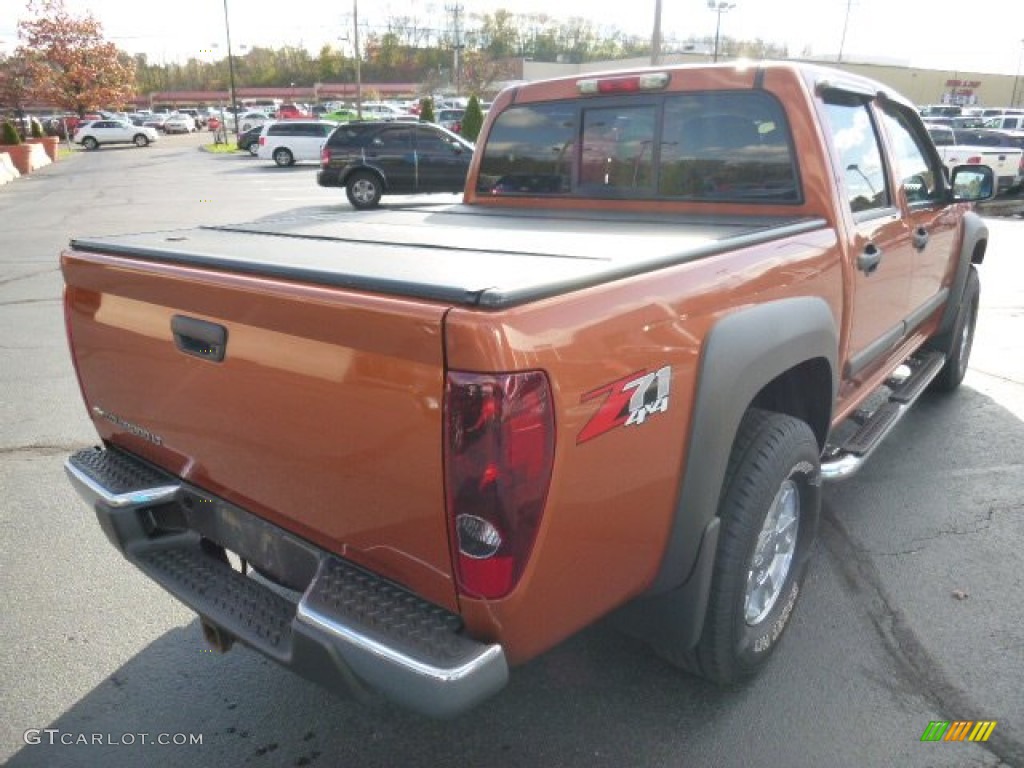 2007 Colorado LT Crew Cab 4x4 - Sunburst Orange Metallic / Very Dark Pewter photo #5
