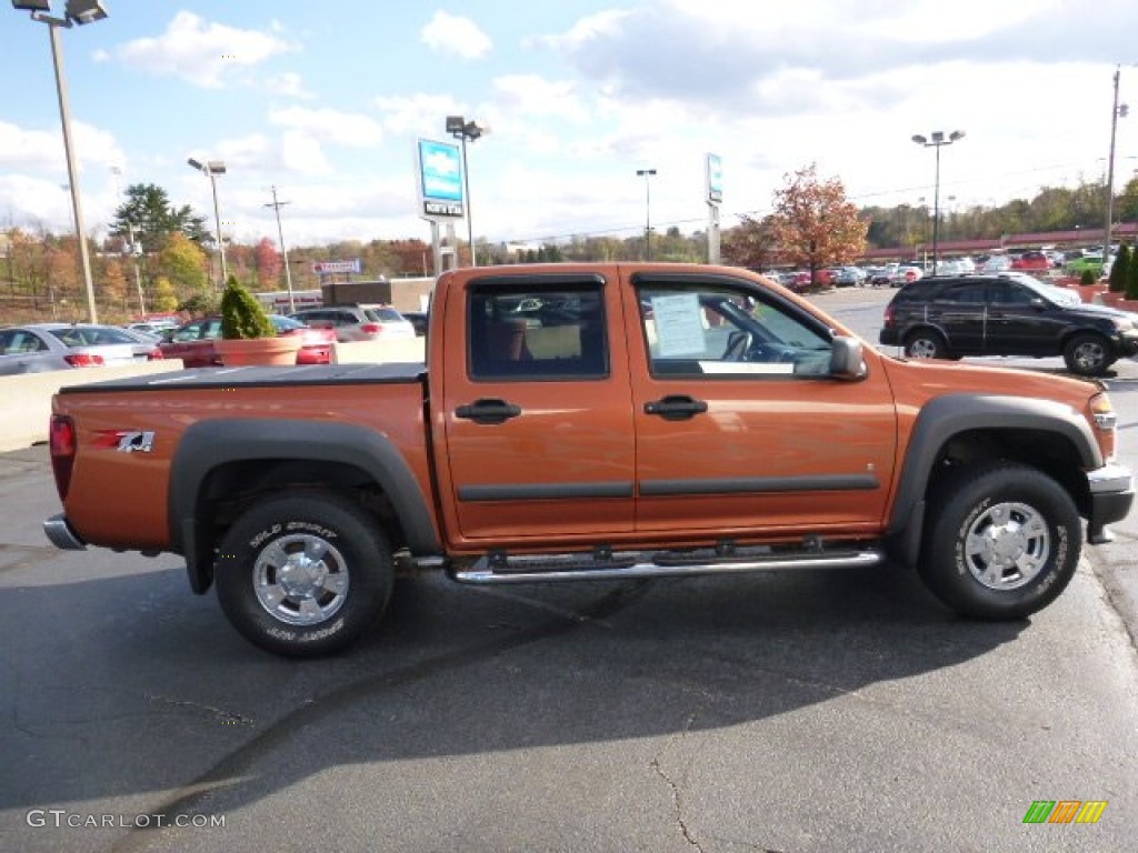 2007 Colorado LT Crew Cab 4x4 - Sunburst Orange Metallic / Very Dark Pewter photo #6