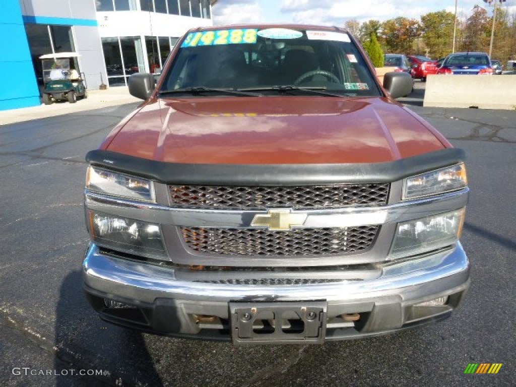 2007 Colorado LT Crew Cab 4x4 - Sunburst Orange Metallic / Very Dark Pewter photo #8