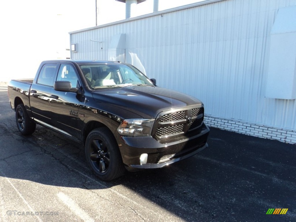 2016 1500 Express Crew Cab 4x4 - Brilliant Black Crystal Pearl / Black/Diesel Gray photo #1