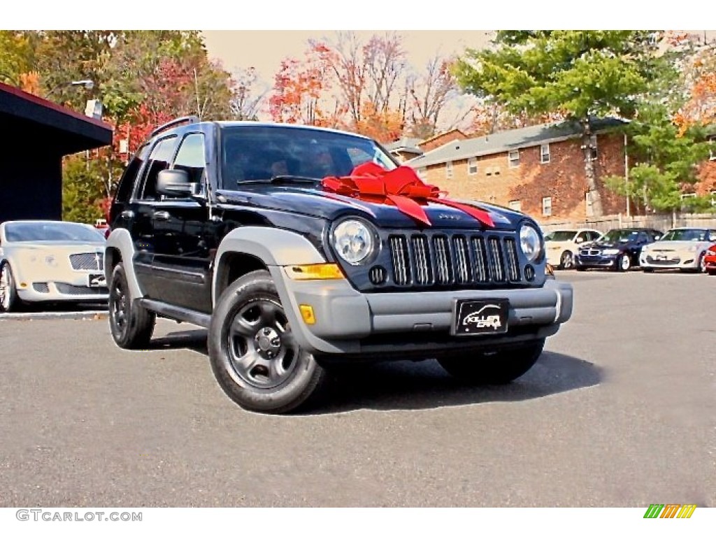 2005 Liberty Sport 4x4 - Black Clearcoat / Medium Slate Gray photo #11
