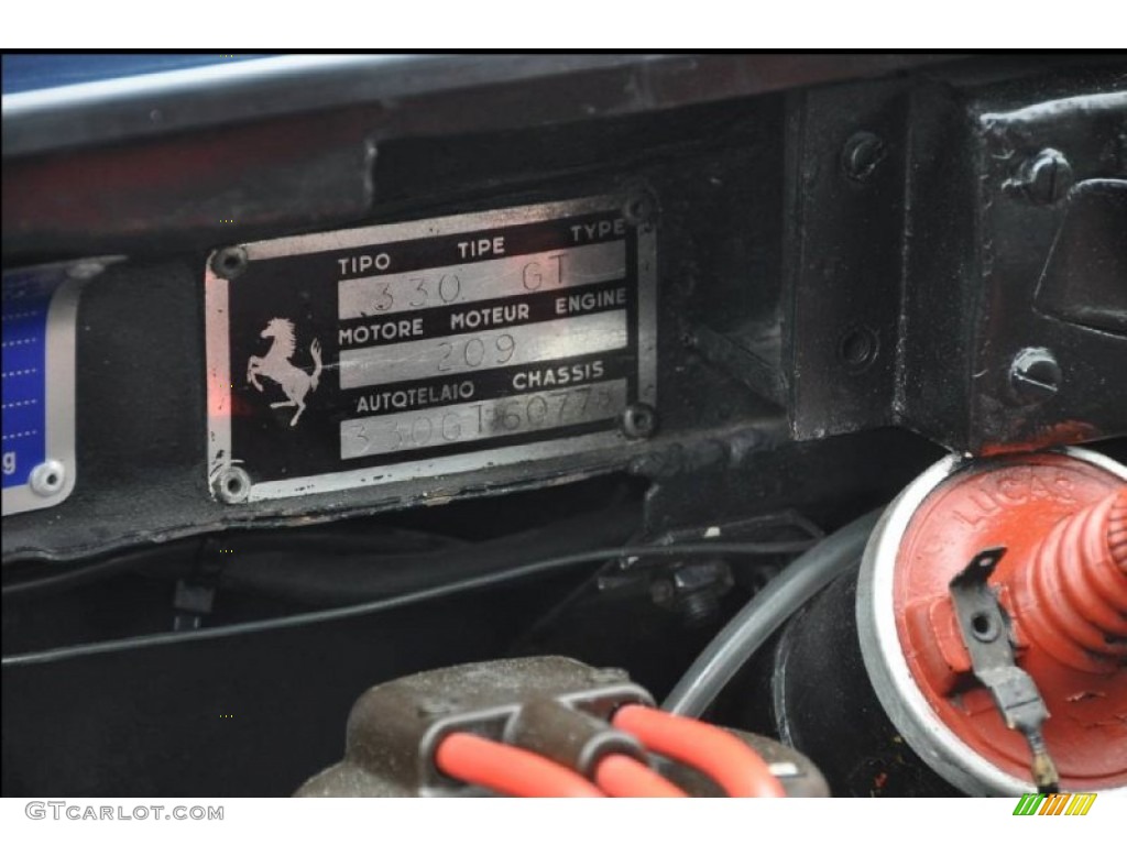 1964 Ferrari 330 GT 2+2 Coupe Info Tag Photo #108316476