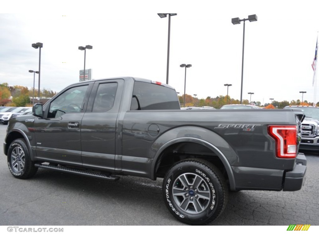 2015 F150 XLT SuperCab 4x4 - Magnetic Metallic / Black photo #22