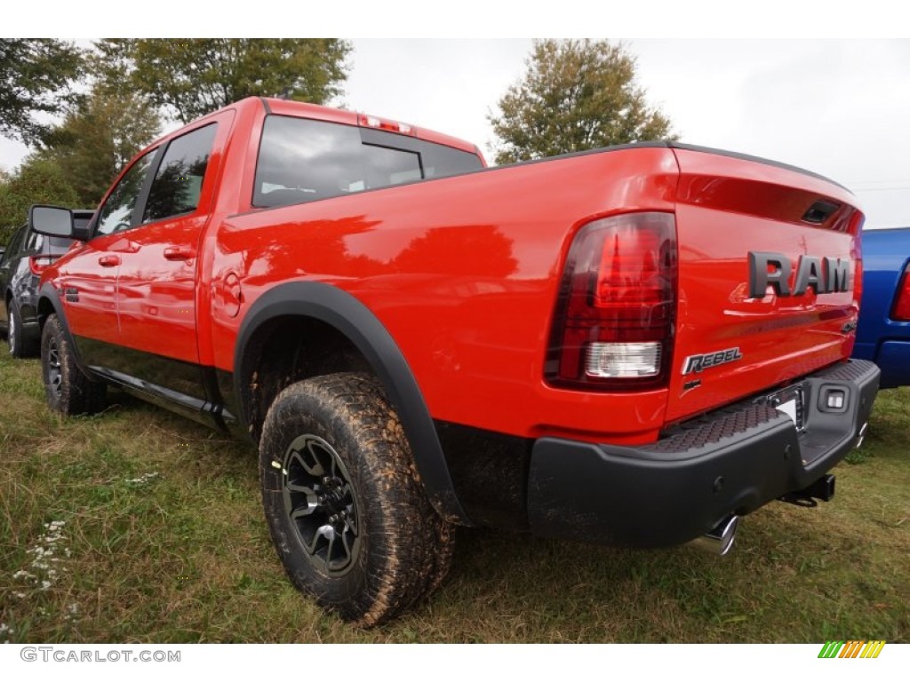 Flame Red 2016 Ram 1500 Rebel Crew Cab 4x4 Exterior Photo #108316656