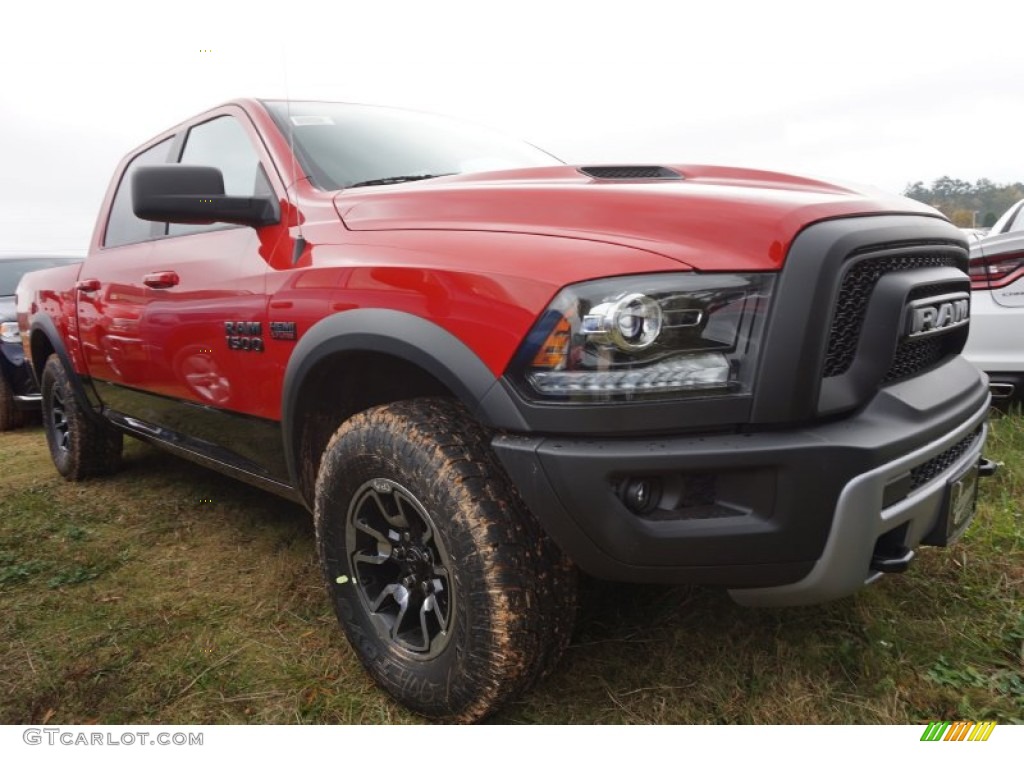 Flame Red 2016 Ram 1500 Rebel Crew Cab 4x4 Exterior Photo #108316728