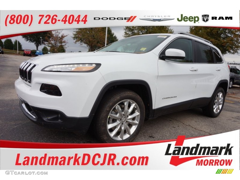2016 Cherokee Limited - Bright White / Black/Light Frost Beige photo #1