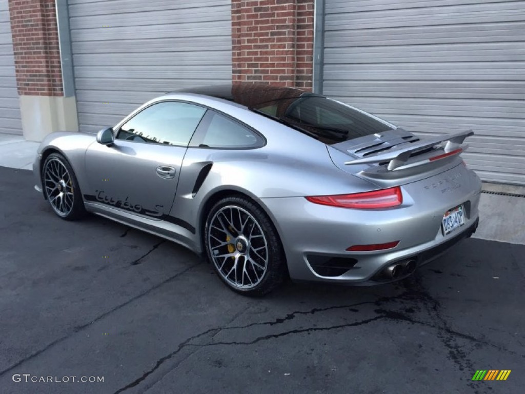 2014 911 Turbo S Coupe - GT Silver Metallic / Black photo #5