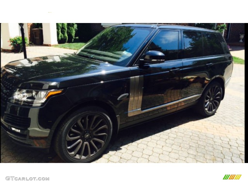 2014 Range Rover Supercharged - Santorini Black Metallic / Ebony/Ebony photo #2