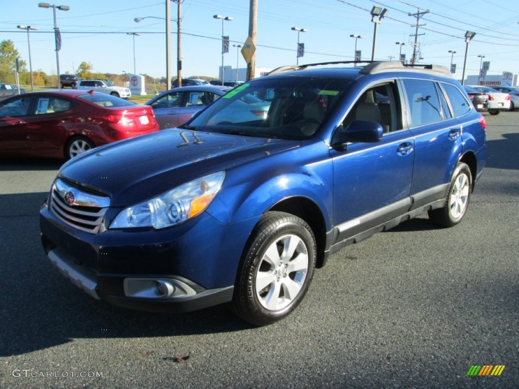 2010 Outback 2.5i Limited Wagon - Azurite Blue Pearl / Warm Ivory photo #2