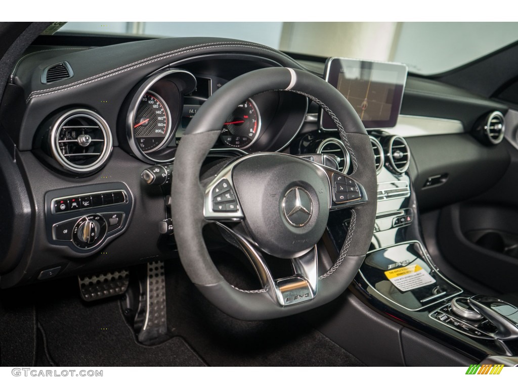 2016 Mercedes-Benz C 63 S AMG Sedan S Model Black/Grey Accent Steering Wheel Photo #108321450