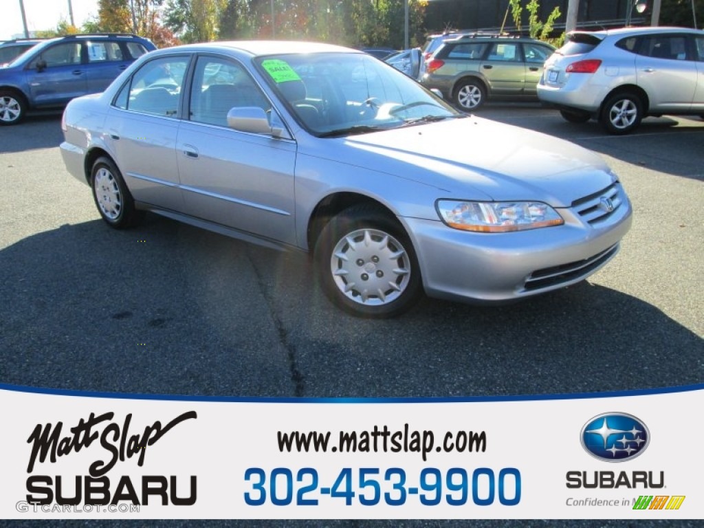 2002 Accord LX Sedan - Satin Silver Metallic / Quartz Gray photo #1