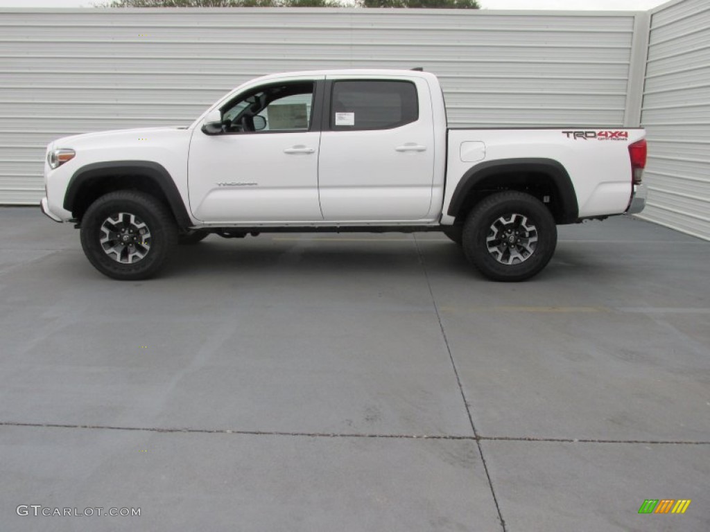 2016 Tacoma TRD Off-Road Double Cab 4x4 - Super White / TRD Graphite photo #6