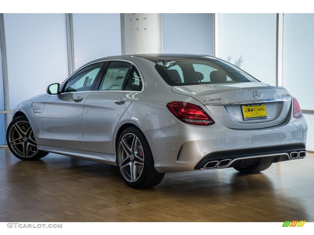 2016 C 63 S AMG Sedan - Iridium Silver Metallic / Black/Red Pepper photo #3