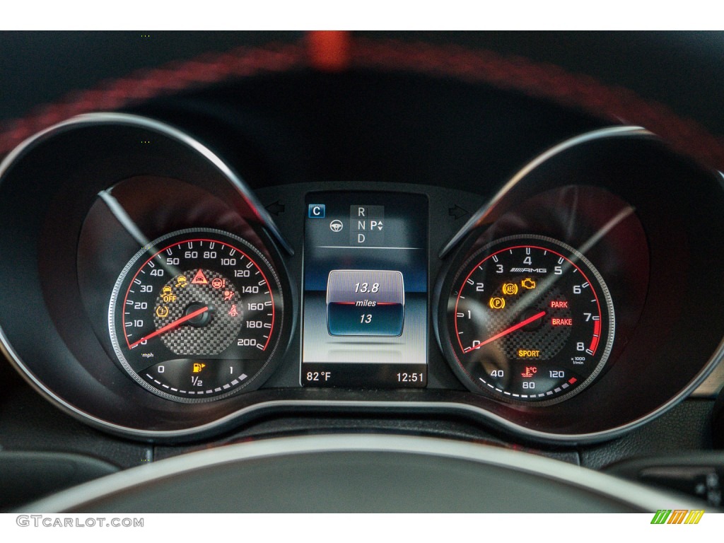 2016 Mercedes-Benz C 63 S AMG Sedan Gauges Photo #108322582