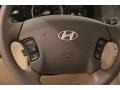 Beige 2007 Hyundai Sonata Limited V6 Steering Wheel