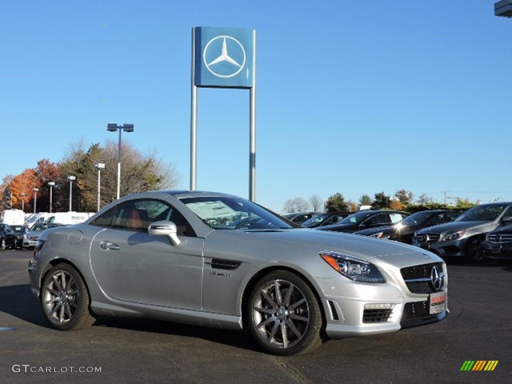 Iridium Silver Metallic 2016 Mercedes-Benz SLK 55 AMG Roadster Exterior Photo #108327423