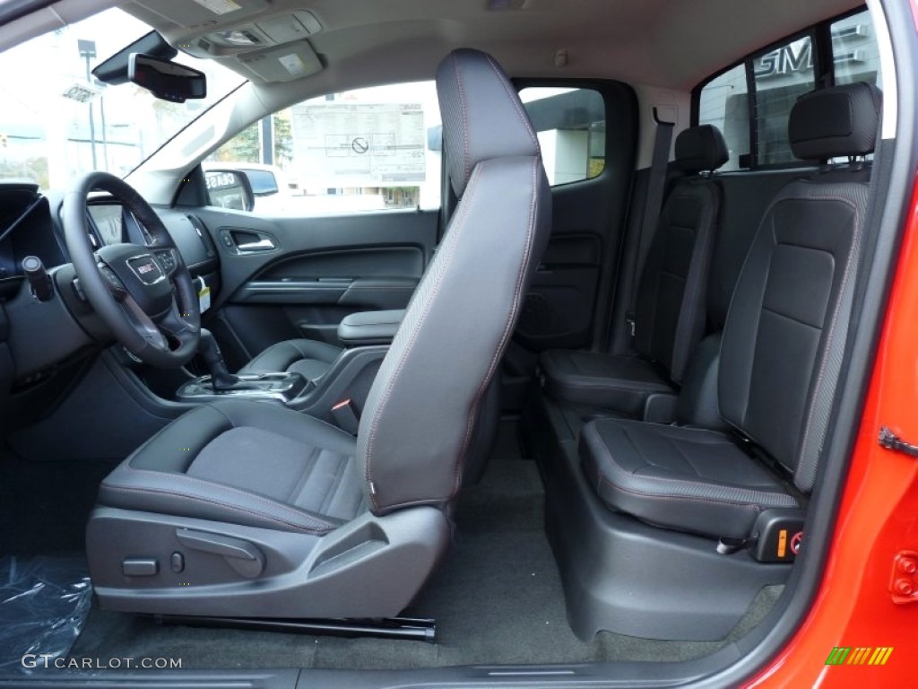 Jet Black Interior 2016 GMC Canyon SLE Extended Cab 4x4 Photo #108328173