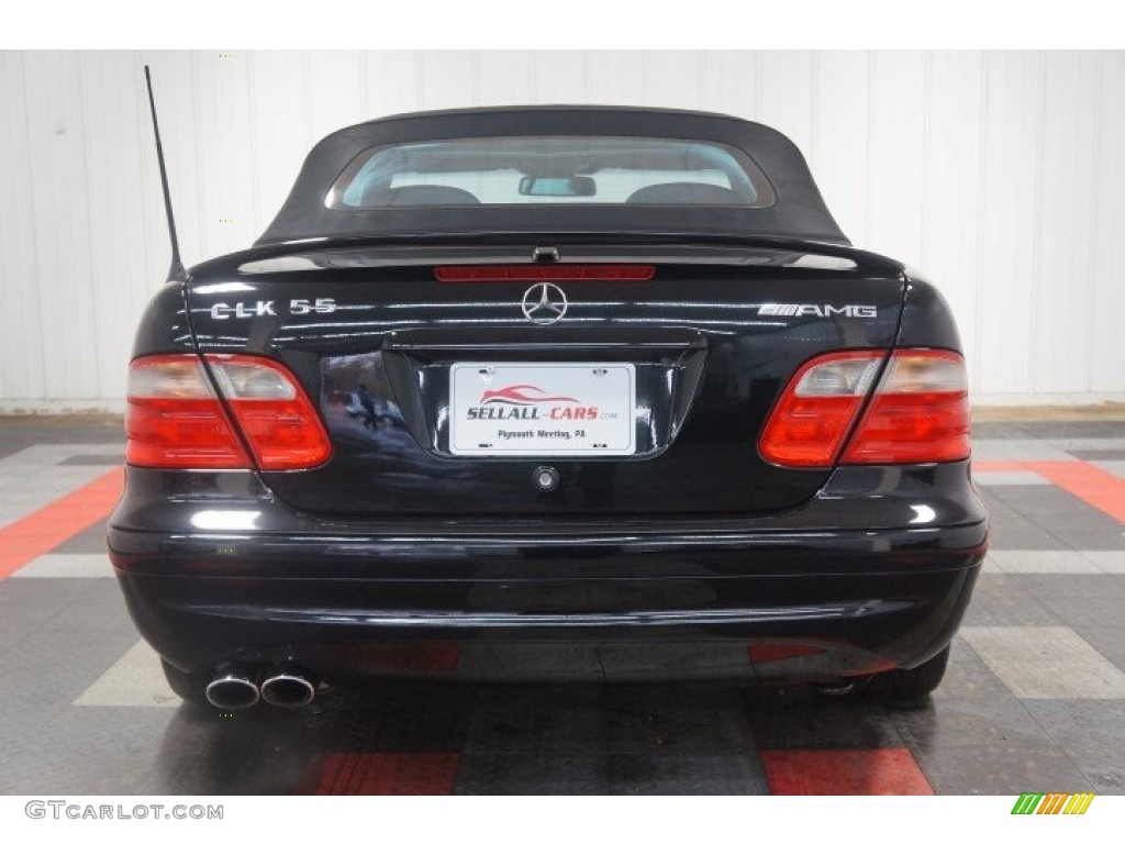 2002 CLK 55 AMG Cabriolet - Black / Charcoal photo #9