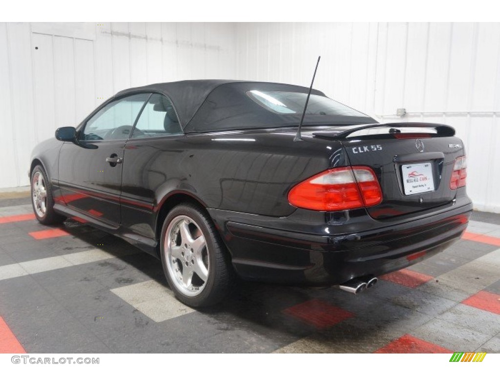 2002 CLK 55 AMG Cabriolet - Black / Charcoal photo #10