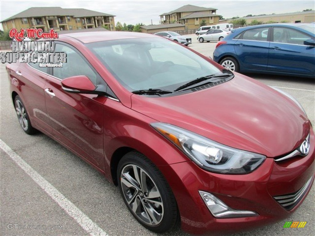 Red Hyundai Elantra