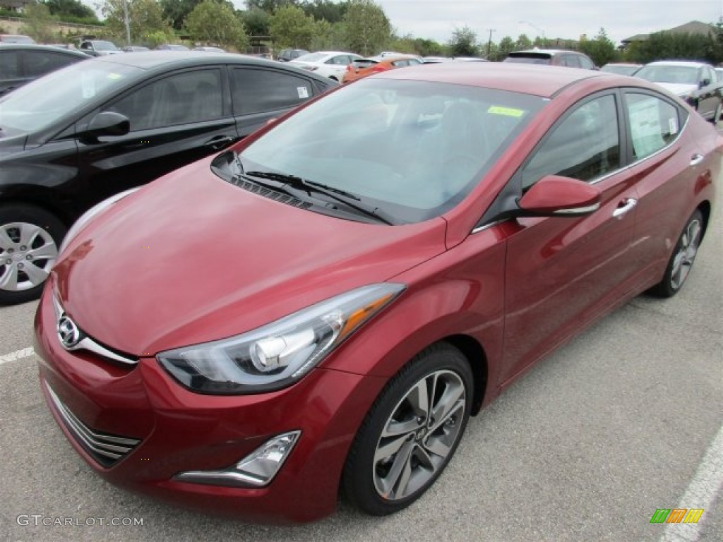 2016 Elantra Limited - Red / Black photo #2