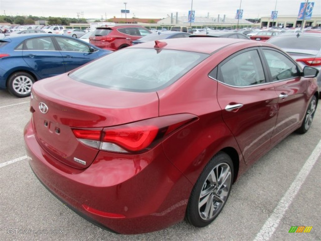 2016 Elantra Limited - Red / Black photo #7