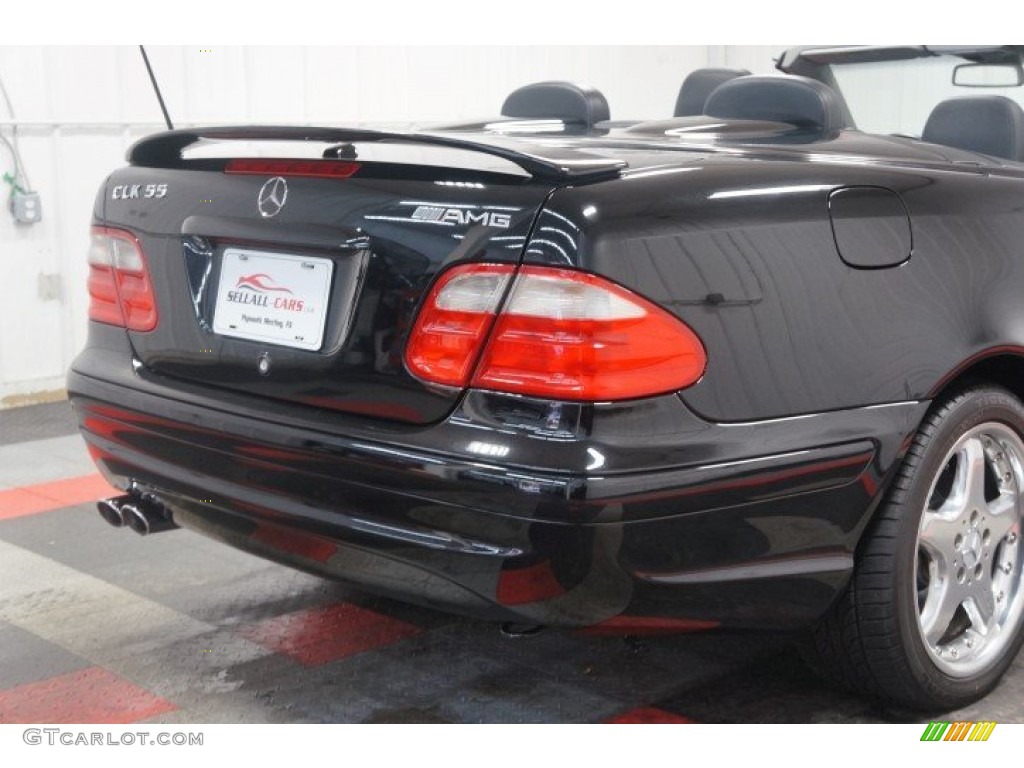 2002 CLK 55 AMG Cabriolet - Black / Charcoal photo #64