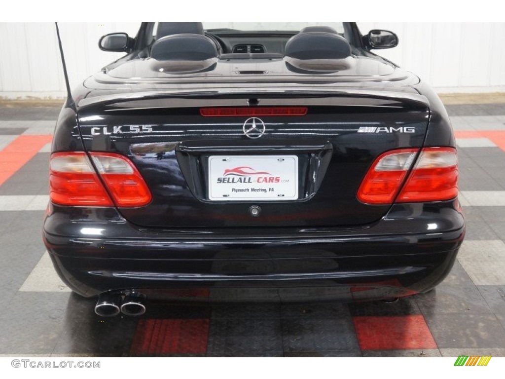 2002 CLK 55 AMG Cabriolet - Black / Charcoal photo #65