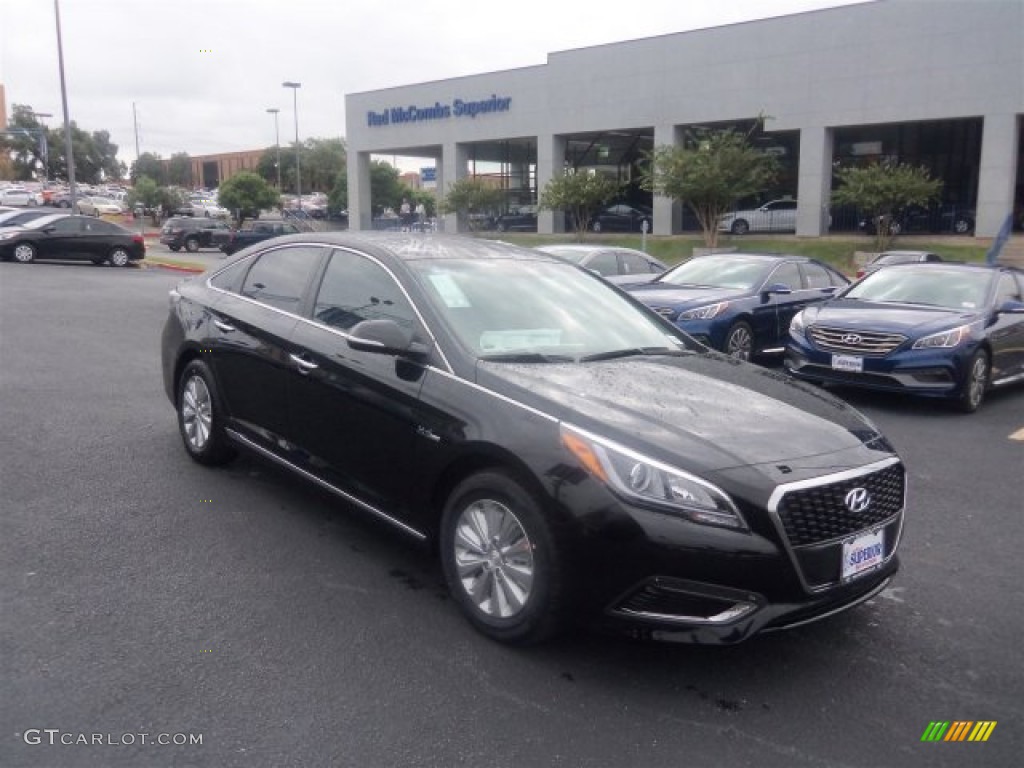2016 Sonata Hybrid SE - Eclipse Black / Gray photo #1