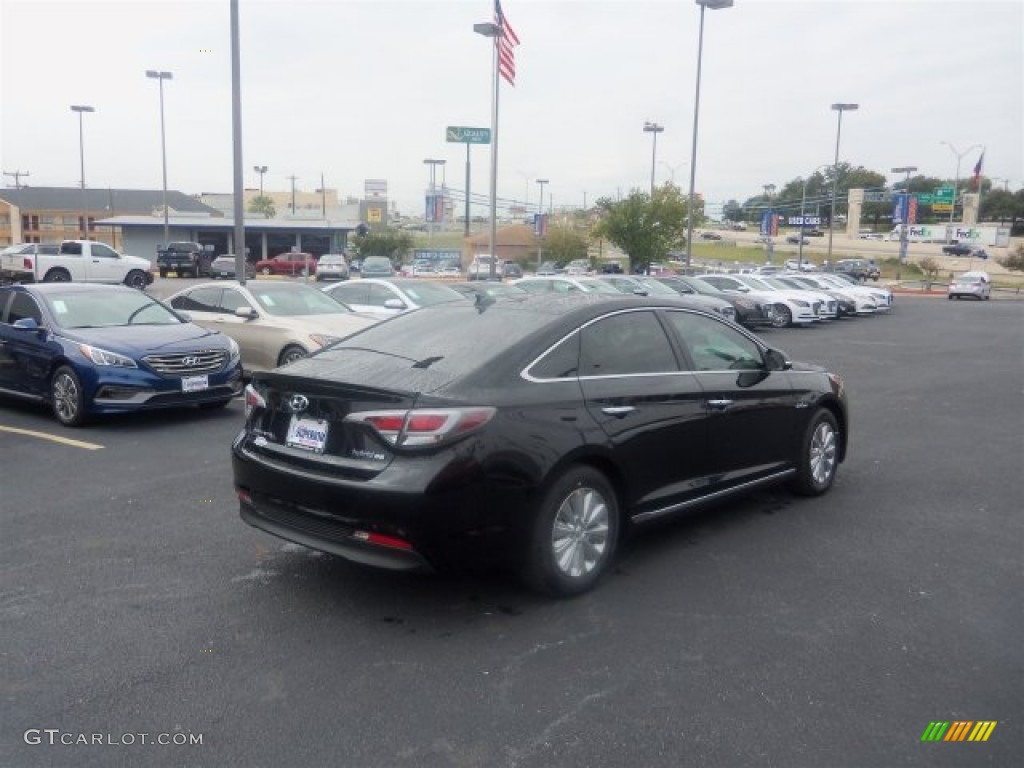 2016 Sonata Hybrid SE - Eclipse Black / Gray photo #10
