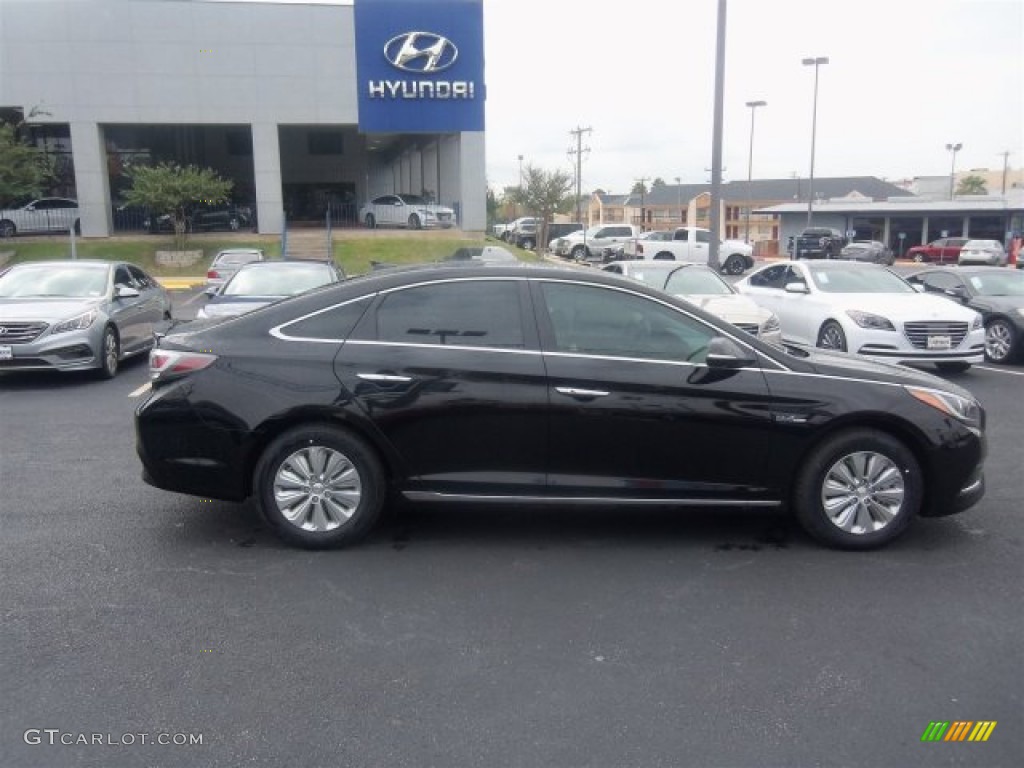 2016 Sonata Hybrid SE - Eclipse Black / Gray photo #11