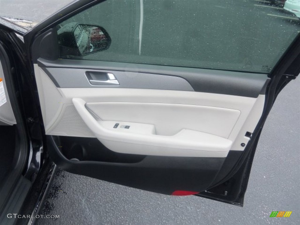 2016 Sonata Hybrid SE - Eclipse Black / Gray photo #12
