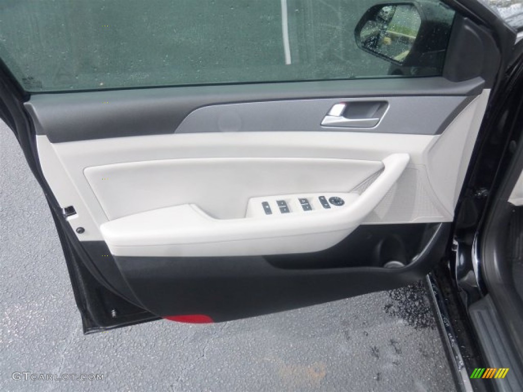 2016 Sonata Hybrid SE - Eclipse Black / Gray photo #20