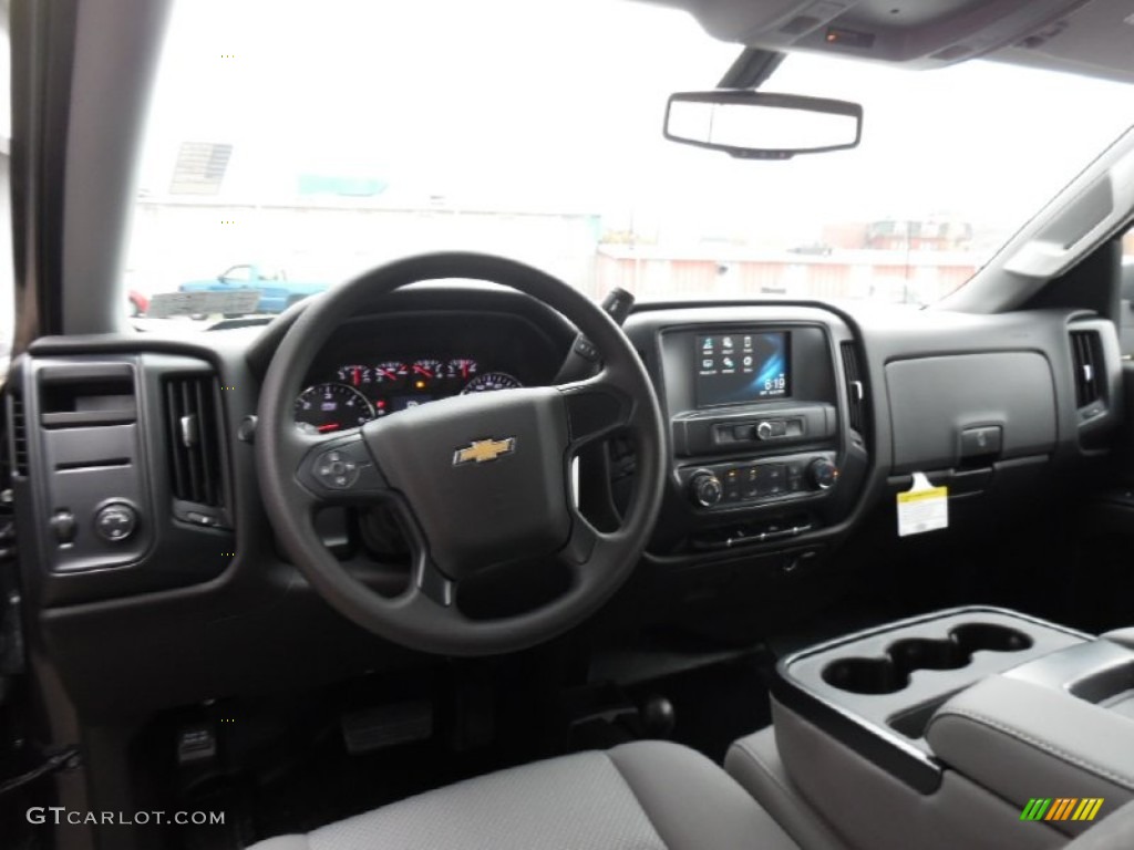 Dark Ash/Jet Black Interior 2016 Chevrolet Silverado 1500 WT Double Cab 4x4 Photo #108333570