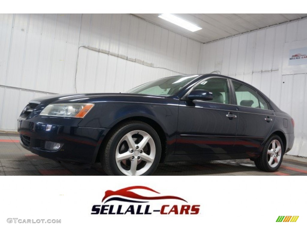 2007 Sonata SE V6 - Deepwater Blue / Gray photo #1