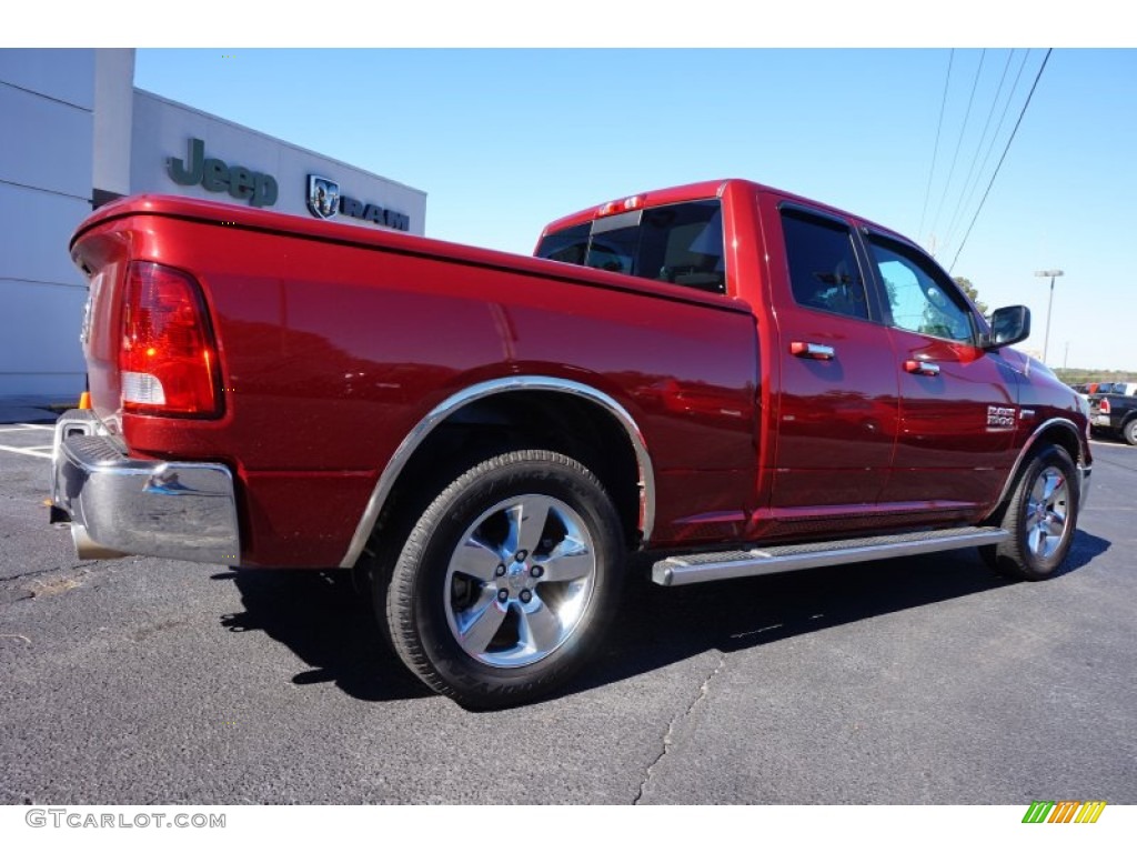 2014 1500 Big Horn Quad Cab - Deep Cherry Red Crystal Pearl / Black/Diesel Gray photo #7