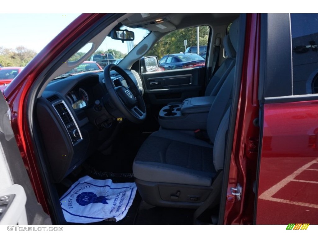 2014 1500 Big Horn Quad Cab - Deep Cherry Red Crystal Pearl / Black/Diesel Gray photo #9