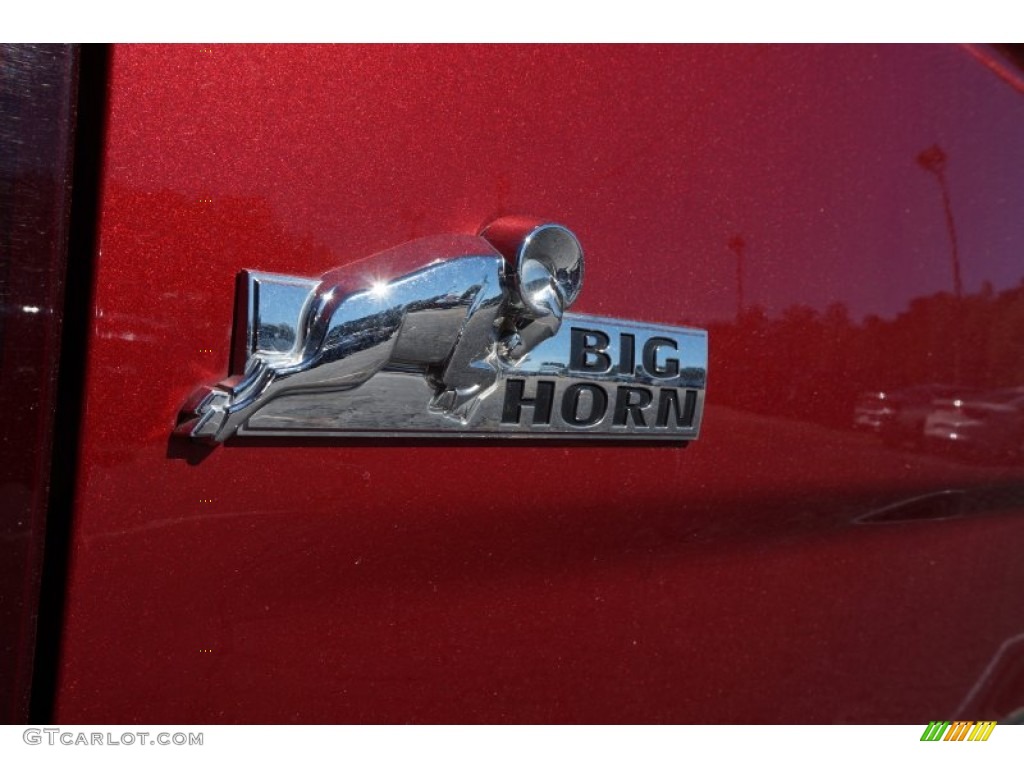 2014 1500 Big Horn Quad Cab - Deep Cherry Red Crystal Pearl / Black/Diesel Gray photo #16