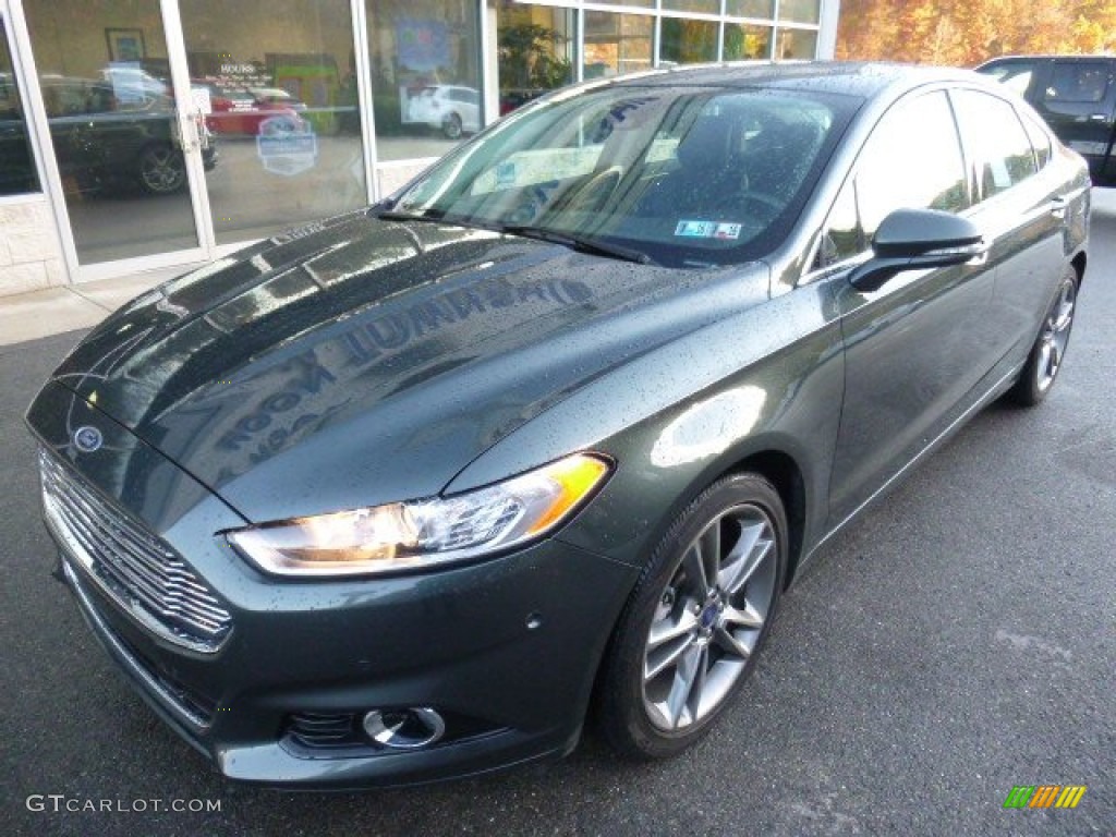 2015 Fusion Titanium AWD - Magnetic Metallic / Charcoal Black photo #8